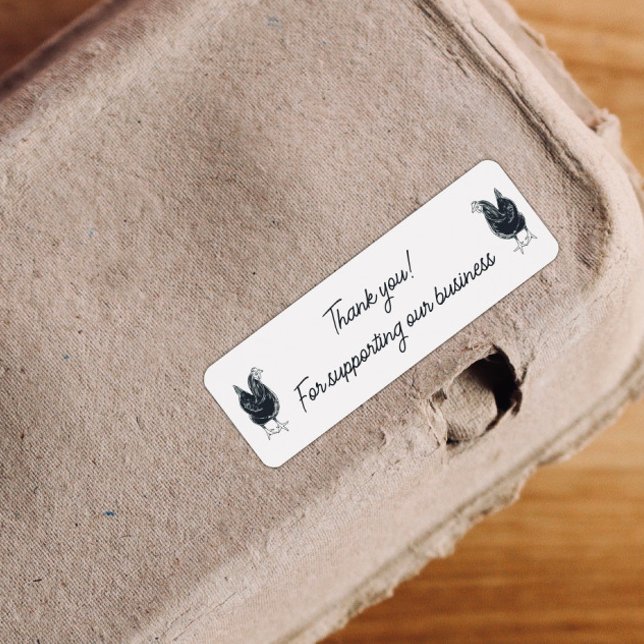 Étiquette Merci Pour Soutenir Notre Entreprise Oeuf Carton (Créateur téléchargé)