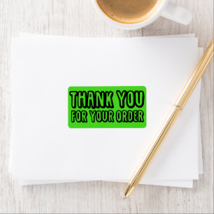 Étiquette Merci pour votre commande Black Lime Petite entrep