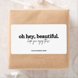 Étiquette Merci pour votre commande simple oh hey belle