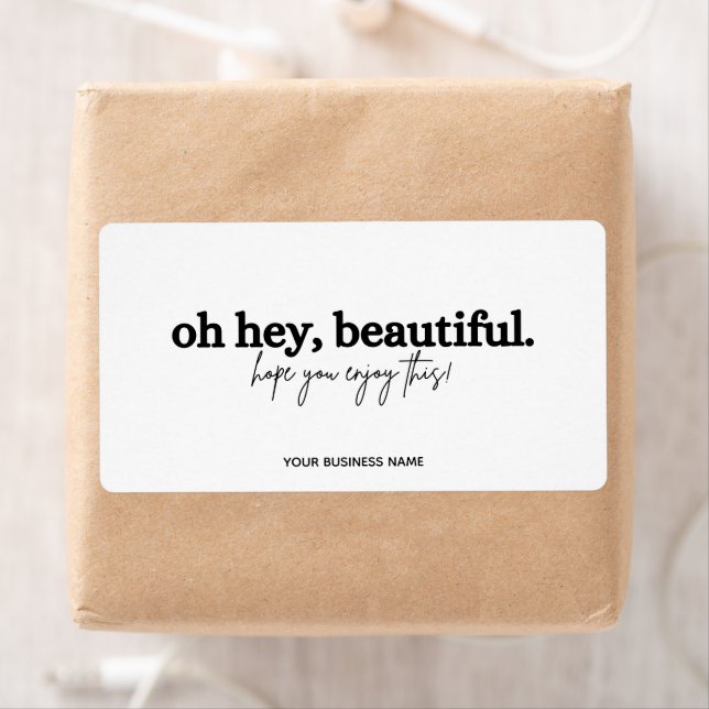 Étiquette Merci pour votre commande simple oh hey belle (En situation)