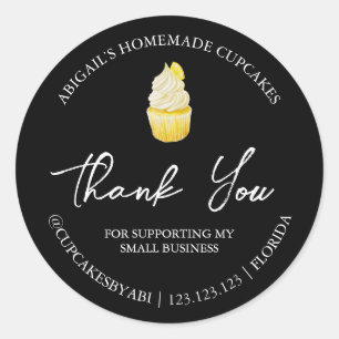 Étiquette Merci simple de Cupcakes maison