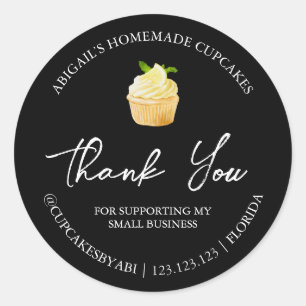 Étiquette Merci simple de Cupcakes maison