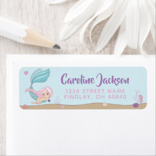 Étiquette Mermaid Kisses Starfish Wings Anniversaire