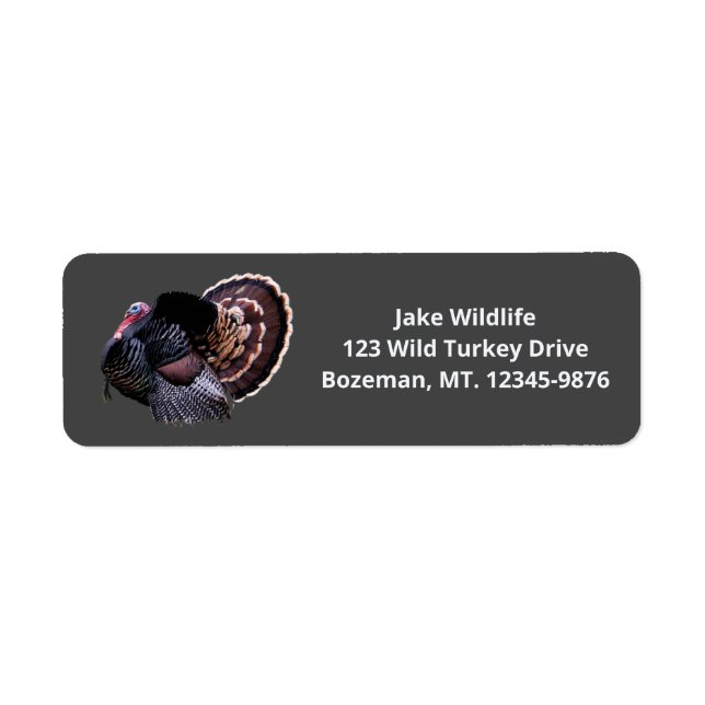 Étiquette Merriam Wild Turkey Adresse de retour Label (Devant)