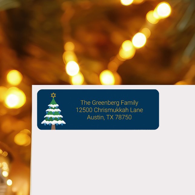 Étiquette Merry Chrismukkah Cute Hanoukka Christmas Party (Créateur téléchargé)