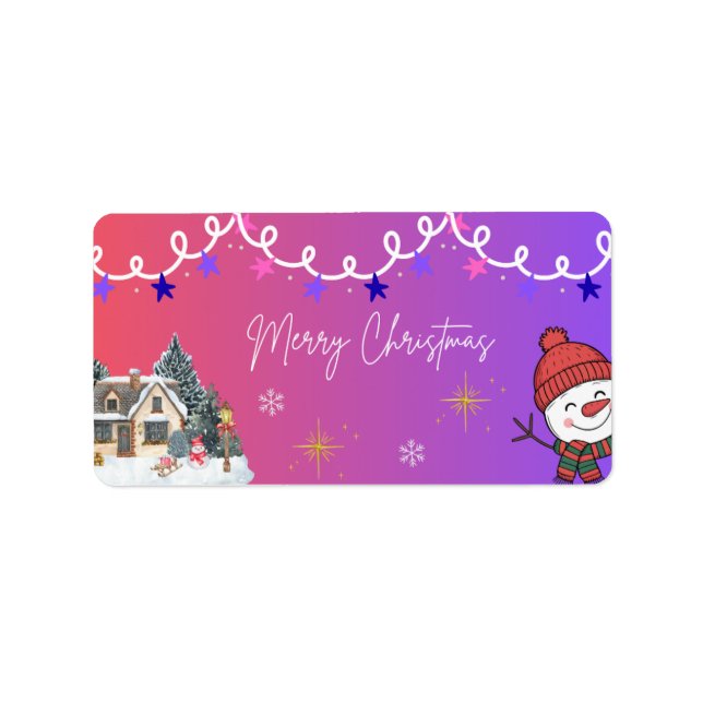 Étiquette Merry Christmas (Devant)