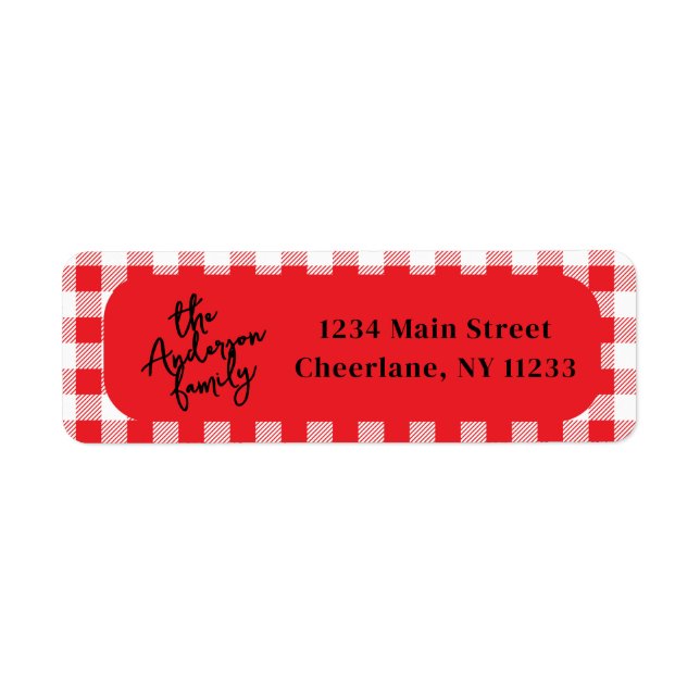 Étiquette Merry Era Bright Funny One Photo Red Christmas (Devant)