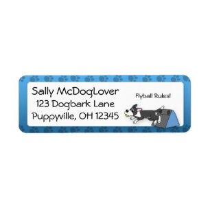 Étiquette Mes amours Flyball de border collie