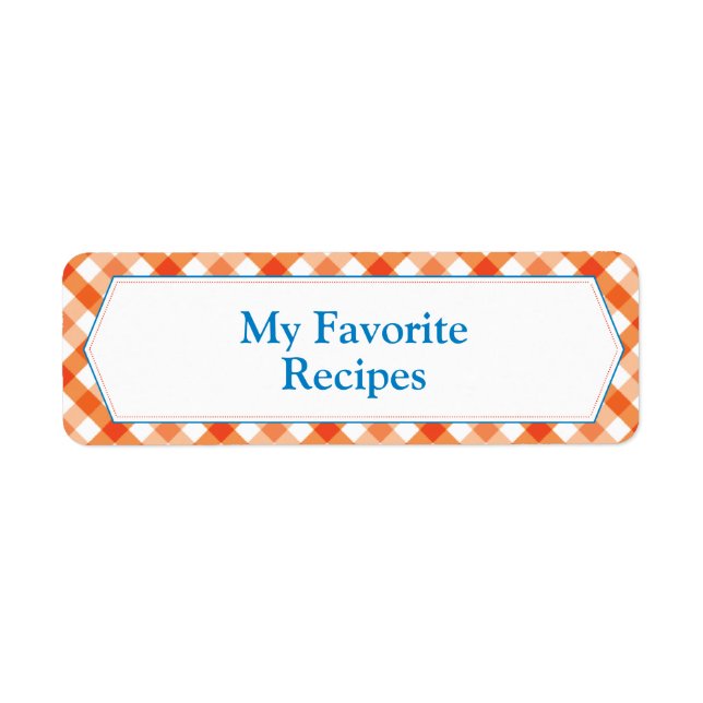 Étiquette Mes recettes favorites (Devant)