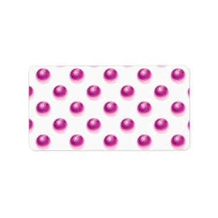 Étiquette Métallurgique Faux Foil Pink Golf Balls Arrière