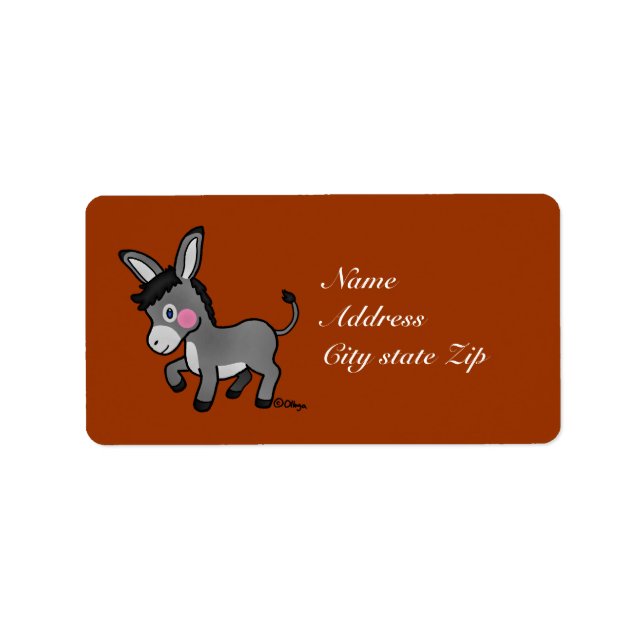 Étiquette Mi burro (Devant)