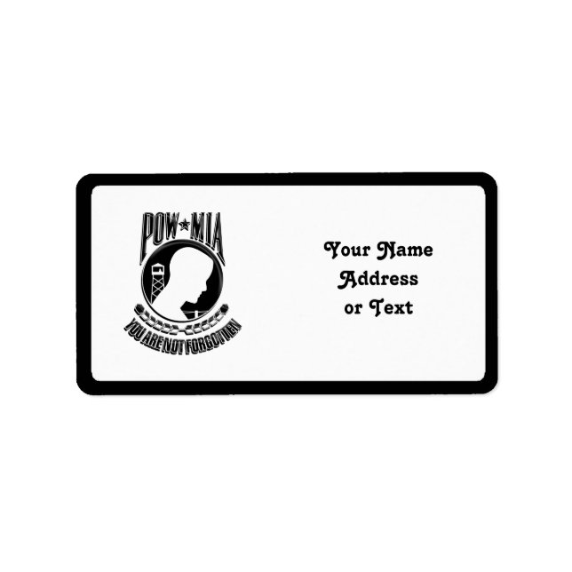 Étiquette MIA / POW ~ Vous n'êtes pas oubliés (Devant)