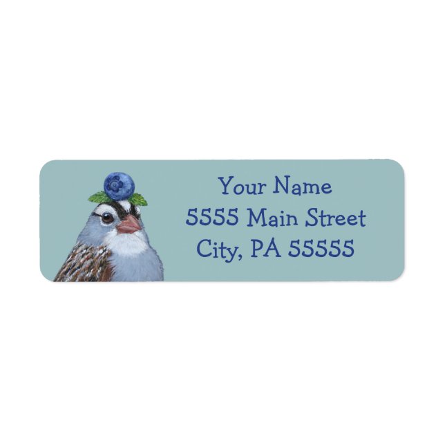 Étiquette Michael the white throated sparrow address label (Devant)