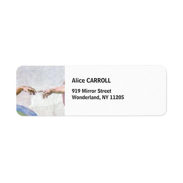 Étiquette Michelangelo - Création d'Adam Isolé (Devant)