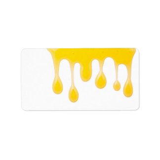 Étiquette Miel isolé sur Arrière - plan blanc