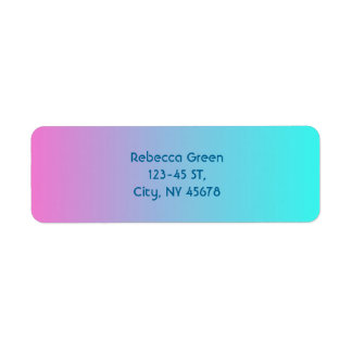 Étiquette mignon caisson ombre sirène rose Fuchsia turquoise