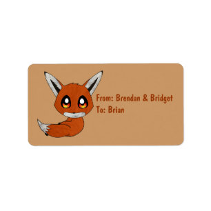 étiquette mignon de renard