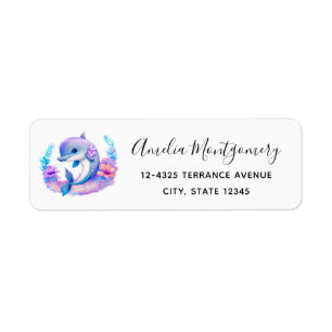 Étiquette Mignonne Dolphin Sea Creator Adresse