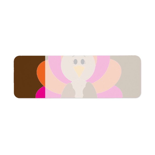 Étiquette Mignonne Thanksgiving Turquie automne automne auto (Devant)