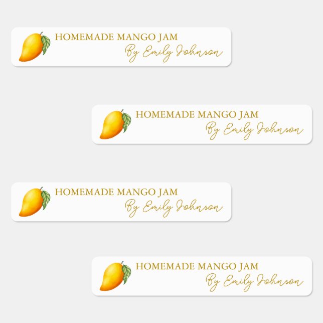 Étiquette mince de confiture de mangue maison (Groupe)