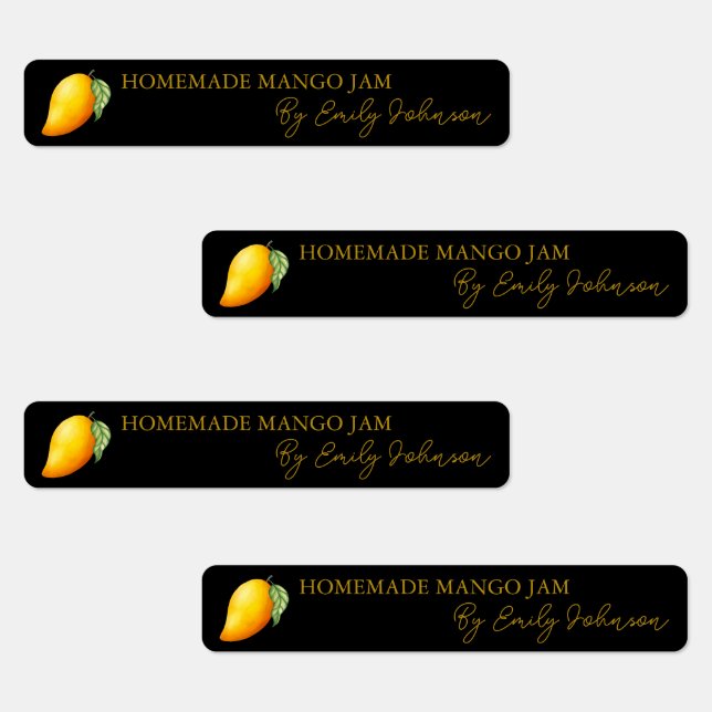 Étiquette mince de confiture de mangue maison (Groupe)