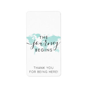 Étiquette  Mini Barre de bonbons WrapTeal Carte du monde Déb