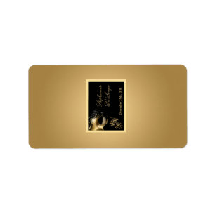 Étiquette Miniature Mis XV Gold de Hershey de 1,25 po x 2,75
