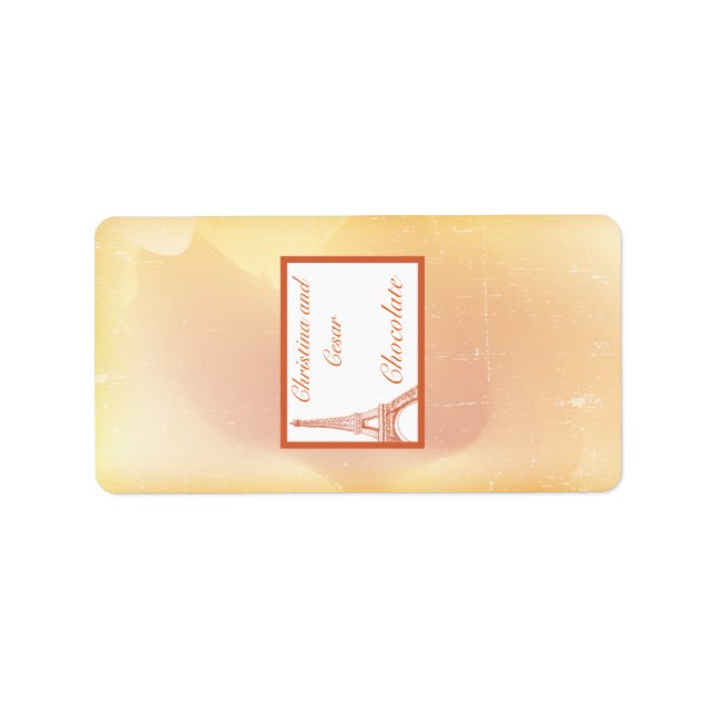 Étiquette Miniature Paris Peach de Hershey" de 1,25 po x 2,7 (Devant)