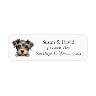 Étiquette Miniature Schnauzer Chien race Amateurs d'animaux