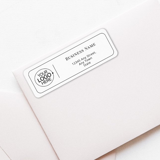 Étiquette Minimal Ajouter Votre Logo Nettoyer Une Adresse De (Minimal Add Your Logo Clean Modern Return Address label)