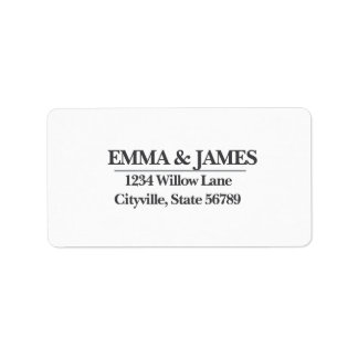 Étiquette Minimal Elegant Wedding Address Labels – Ivory Mar