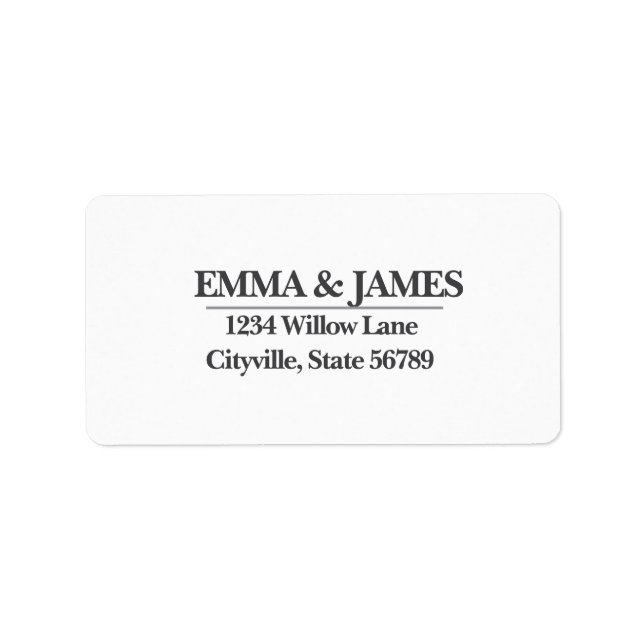 Étiquette Minimal Elegant Wedding Address Labels – Ivory Mar (Devant)