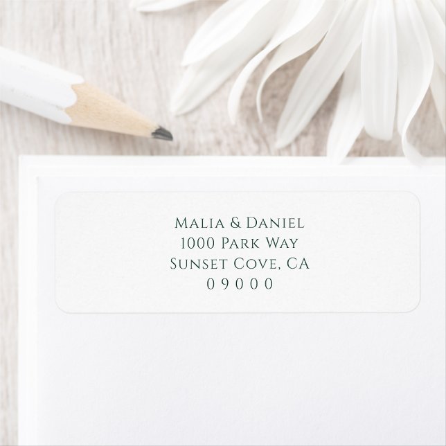Étiquette Minimal Personalised Wedding Return Address (Créateur téléchargé)