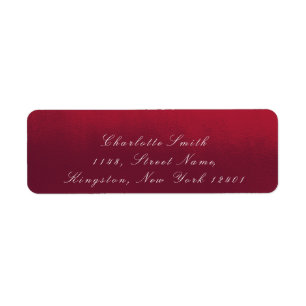 Étiquette Minimalisme Rouge Bourgogne Blanc RSVP Élégant