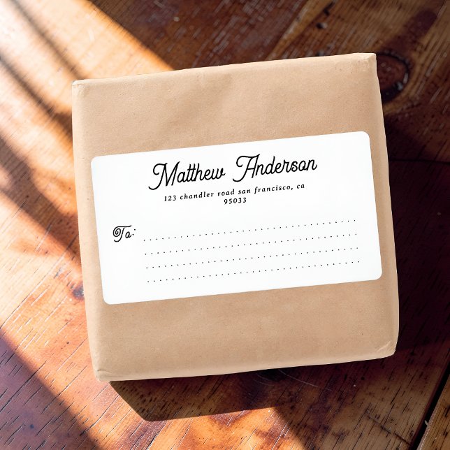 Étiquette Minimalist Modern Simple Business Mailing Shipping (Créateur téléchargé)