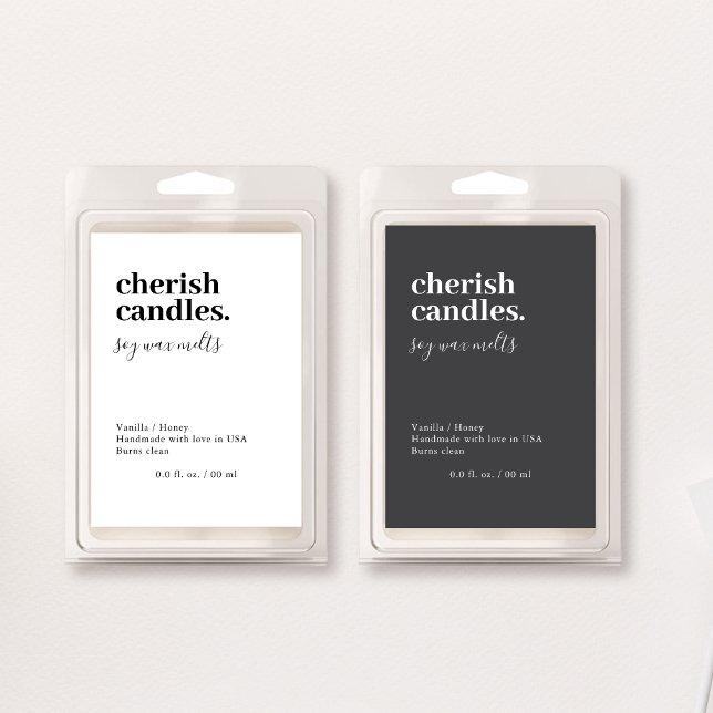 Étiquette minimaliste à base de cire (Créateur téléchargé)