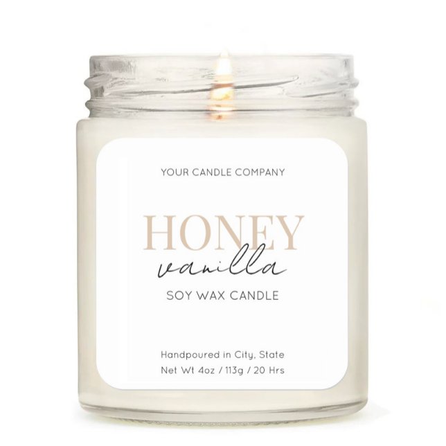 Étiquette minimaliste à chandelle esthétique (Créateur téléchargé)