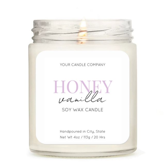 Étiquette minimaliste à chandelle esthétique (Créateur téléchargé)