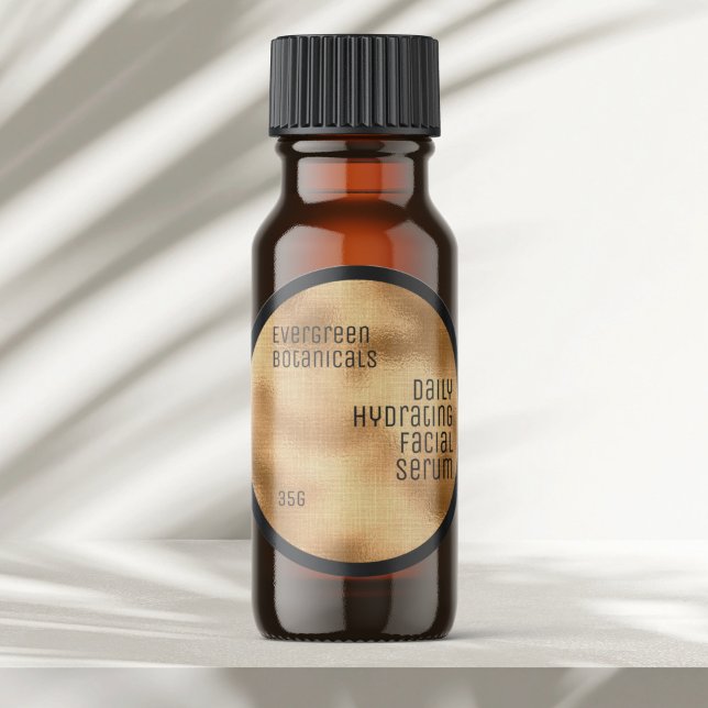 Étiquette minimaliste de beauté or et noir (Créateur téléchargé)