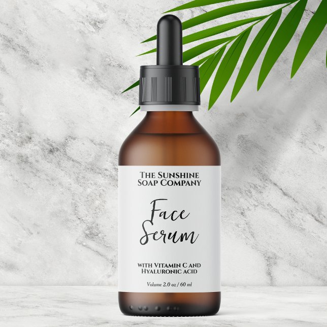 Étiquette minimaliste de bouteille compte-gouttes  (Créateur téléchargé)