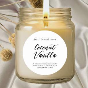 Étiquette minimaliste d'emballage blanc simple