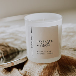 Étiquette minimaliste d'emballage moderne bougie C