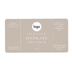 Étiquette minimaliste moderne face