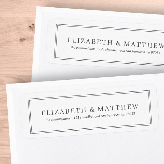 Étiquette Minimaliste Moderne Simple Adresse de retour (Créateur téléchargé)