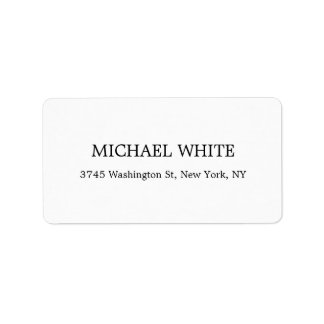 Étiquette Minimaliste noir & blanc moderne clair