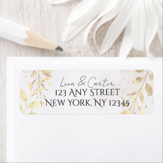 Étiquette Minimaliste papier aquarelle neutre avec feuille d