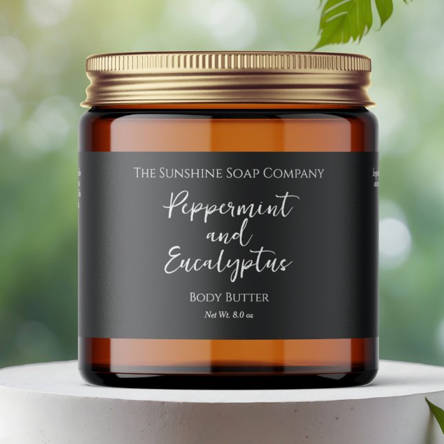 Étiquette minimaliste pour pot de cosmétiques étan (Créateur téléchargé)