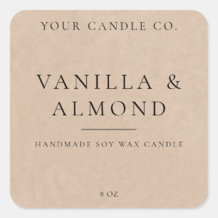 Étiquette minimaliste Rustique Kraft