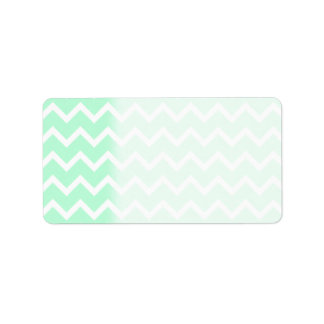 Étiquette Mint Green Zigzag Chevron Stripes.
