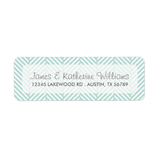 Étiquette Mint Herringbone Chevron Mariage moderne